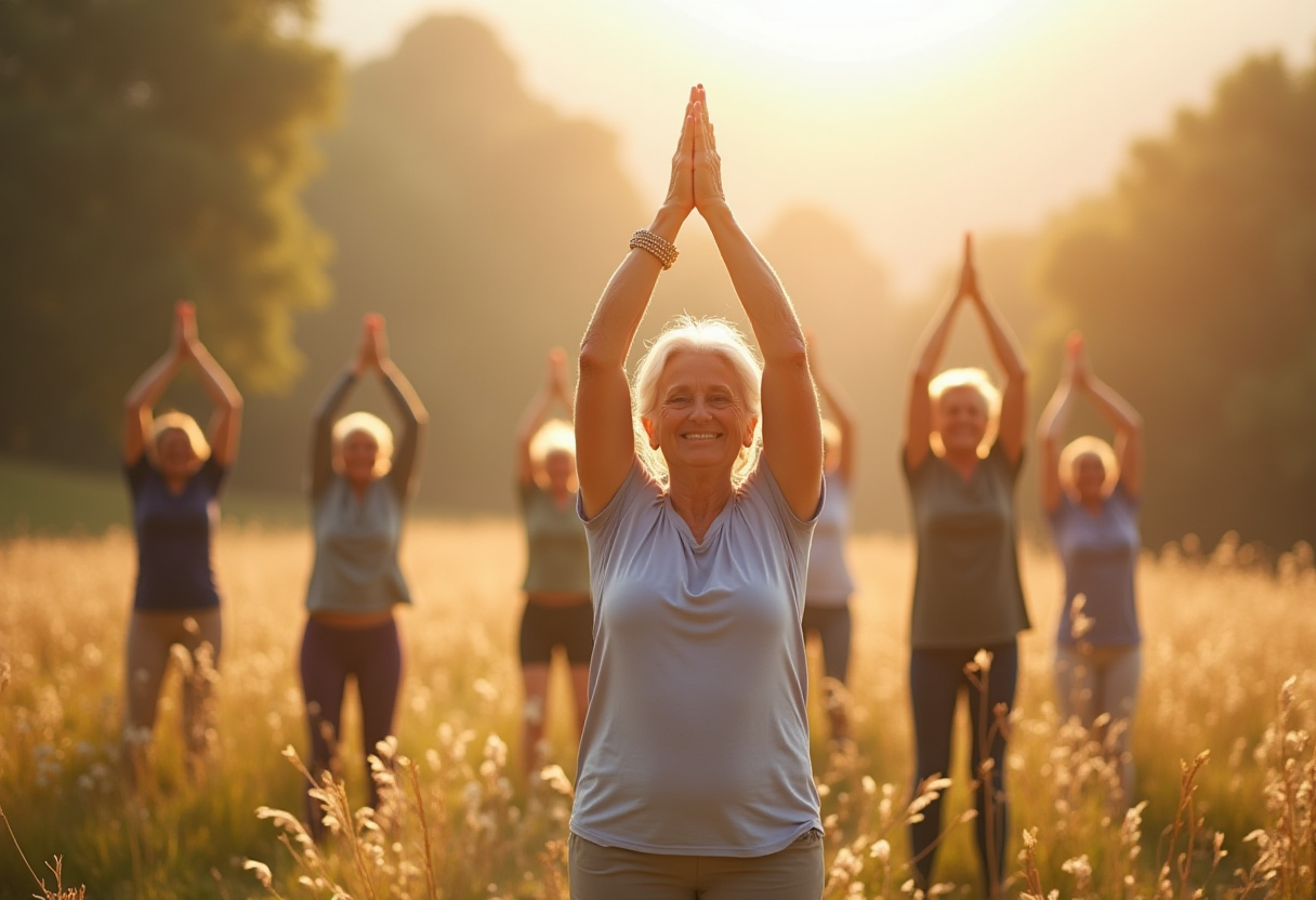 Медитація на заході сонця